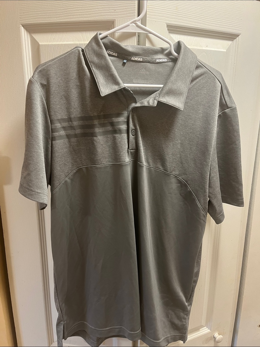 adidas Men's Grey Two-Tone Polo Shirt